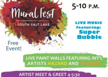 Commissioned artists painting parts of South Salt Lake for Mural Fest 2019 Commissioned artists painting parts of South Salt Lake for Mural Fest 2019